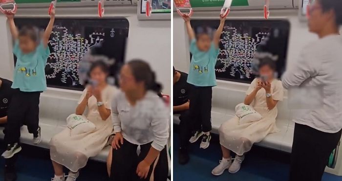 아들이 지하철 손잡이서 ‘철봉 놀이’하는데 오히려 잘한다 칭찬한 엄마