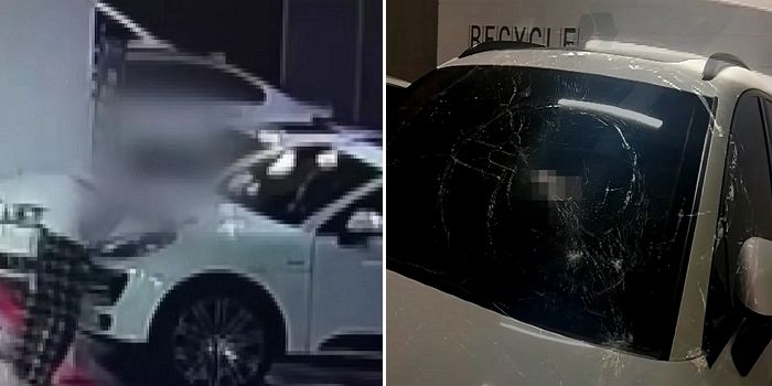 포르쉐 소화기로 박살 내놓고는 “돈 없다”며 ‘배째라’하는 남성 (+영상)