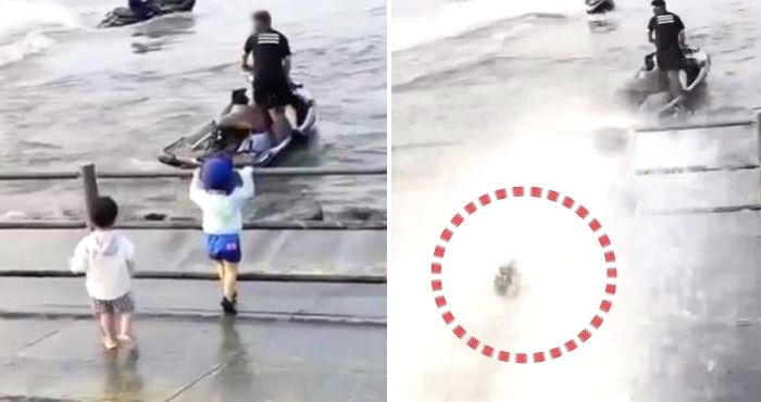 한강서 놀고 있는 아이 조준해 ‘물대포’ 쏜 제트스키 탄 남성 (+영상)