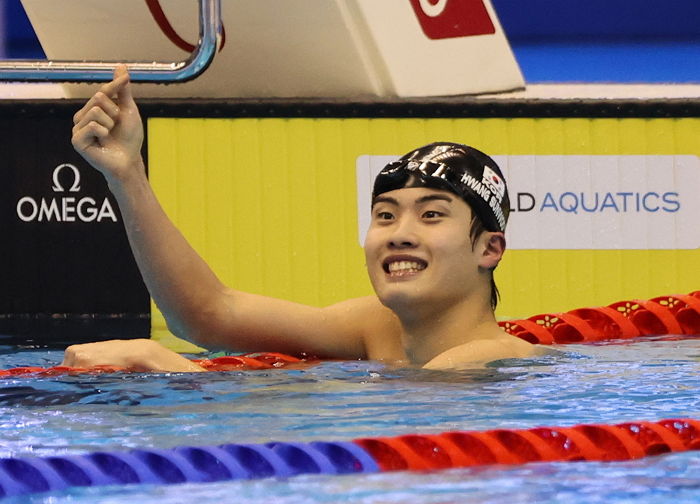 ‘한국 수영 간판’ 황선우, 세계선수권 자유형 200m 동메달...사상 첫 2연속 메달