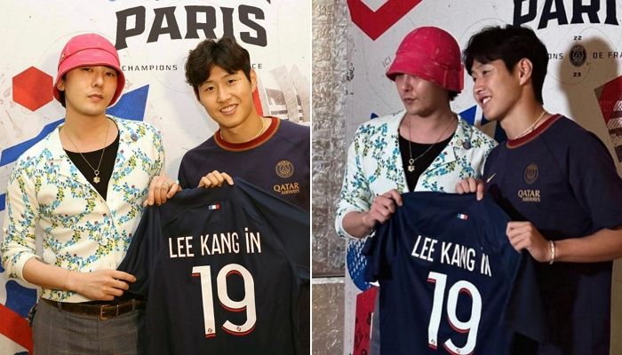 ‘PSG’ 이강인 보러 일본까지 달려간 지드래곤...유니폼 들고 깜짝 인증샷