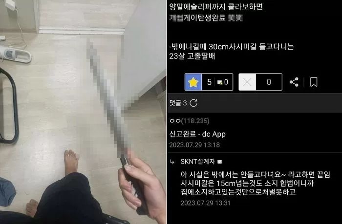 “난 사시미칼 들고 다니는 고졸 배달원” 서현역 피의자가 올렸다고 확산 중인 글