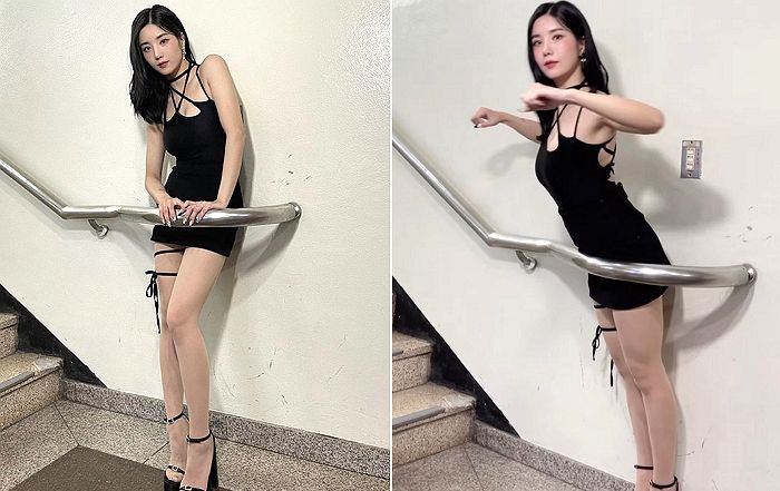 ‘워터밤 여신’ 권은비, 난간 안에 쏙 들어가 ‘개미허리’ 인증