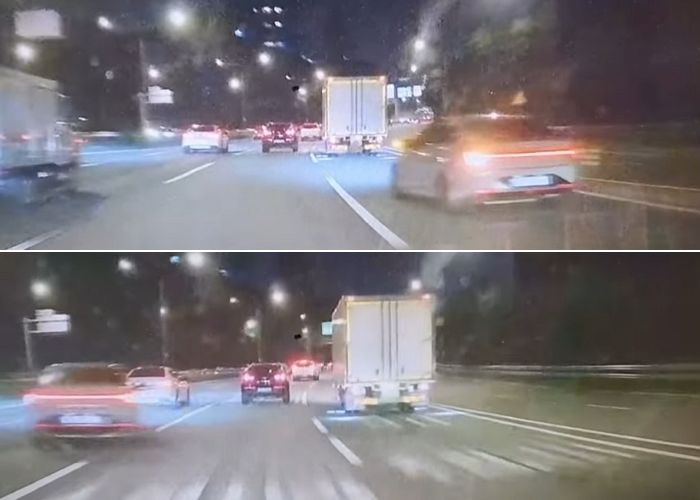 올림픽대로서 4개 차선 휘젓고 다닌 아반떼N의 ‘심야 칼치기’ 영상