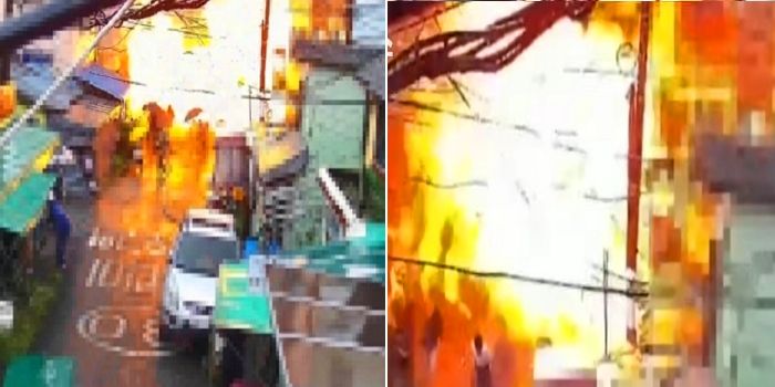 불 다 끄고 안심하는 순간 ‘펑’...부산 목욕탕 폭발화재 사고 당시 CCTV 영상