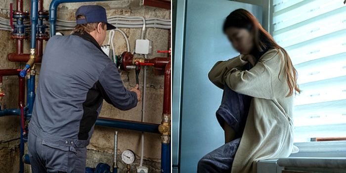 보일러 고치러 온 수리기사가 갑자기 흉기로 협박해 저항도 못하고 성추행 당한 여성