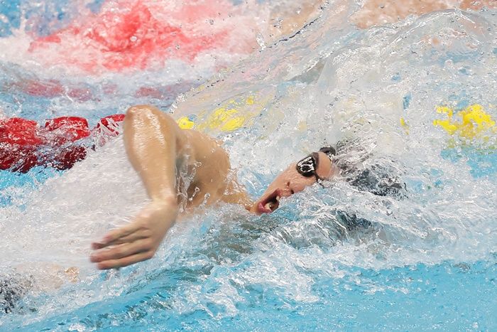 “아시아 신기록 달성”...한국 수영, 압도적 레이스로 남자 계영 800m 금메달