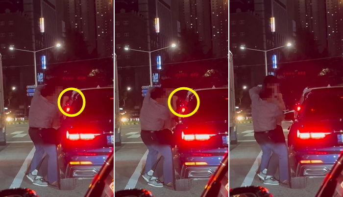 SNS서 난리난 대구 제네시스 차주의 아우디 탄 여성 폭행 영상...머리카락 뭉터기로 뽑아
