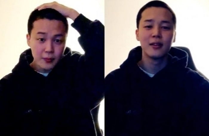 입대 앞두고 팬들 보고 싶어 ‘밤톨머리’로 라방 킨 BTS 지민