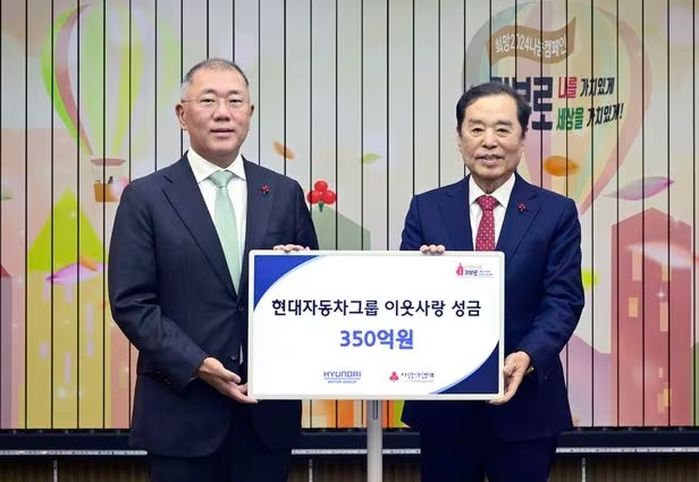 현대차그룹, 이웃돕기성금 350억 전달...작년보다 100억 늘려