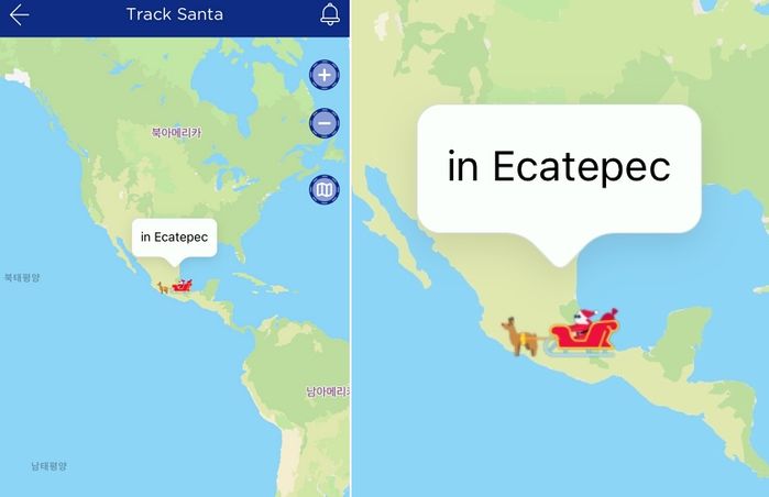 실시간 이동경로 공개된 산타 할아버지, 지금 ‘멕시코’ 위에...“올해는 서울도 온다”