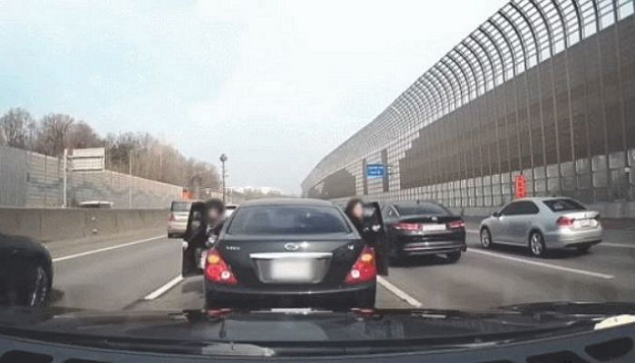 고속도로 한복판에 급정차한 중년 여성이 차에서 내린 황당 이유 (영상)