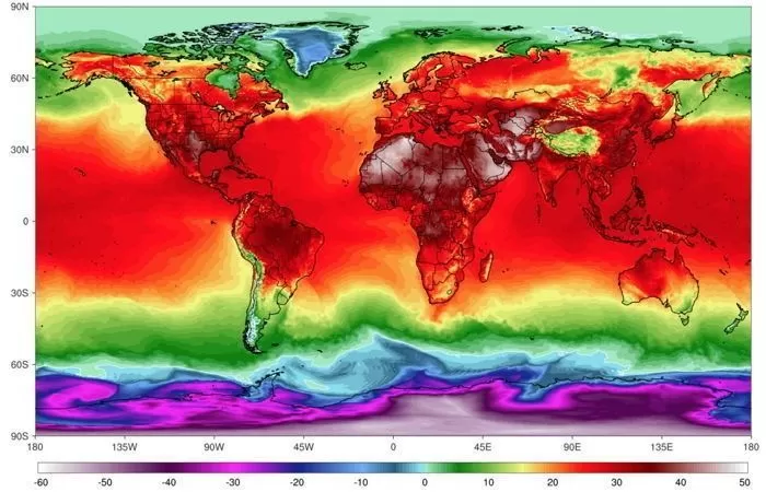 지구온난화 현상 보여주는 자료 사진 / Climate Reanalyzer