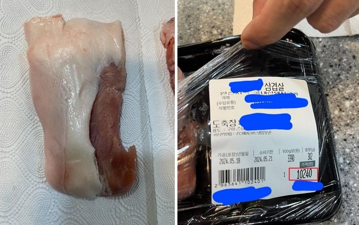 계속되는 ‘비계’ 삼겹살 논란...인천 남동구 유명 백화점서도 터졌다