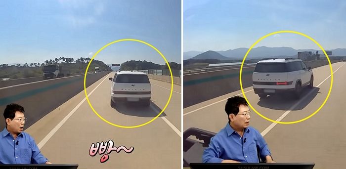 ‘자율주행모드’만 켠채로 고속도로서 ‘쿨쿨’ 낮잠 때리는 간큰 싼타페 차주 (영상)