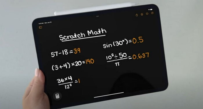 첫 도입된 아이패드 계산기앱에 수식 적으면 단 1초 만에 일어나는 놀라운 일 (영상)