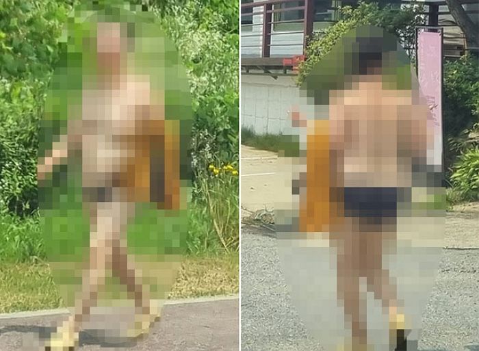 “상하의 완전 탈의”...대낮, 나체로 왕복 2차선 도로 활보한 중년 여성