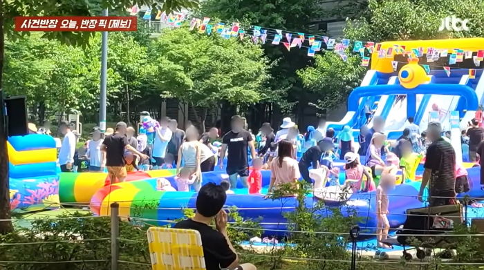어린이 물놀이장 만들며 긴급 화재 진압할 때 쓰는 ‘소화용수’ 연결한 송파구 아파트
