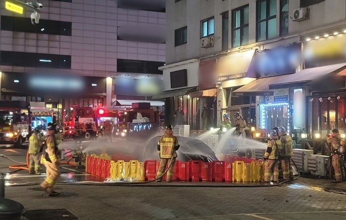 이번엔 테슬라 차례다... 용인서 전기차 화재로 소방차 등 20대 투입