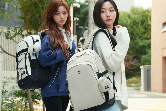 르꼬끄 신학기 백팩 맨 엔믹스 해원·설윤 화보... 노트북+텀블러까지 수납 가능