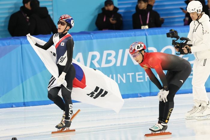 박지원, 쇼트트랙 男 1500m 결승 금메달로 ‘2관왕’... 장성우는 동메달 획득