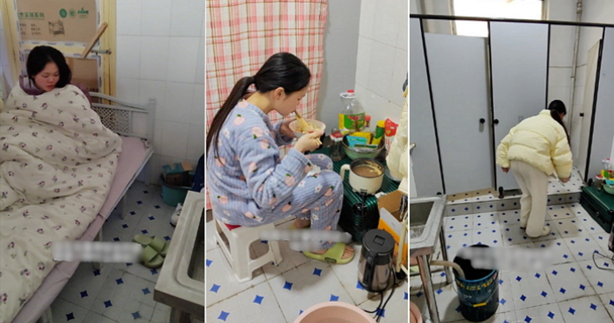 월세 너무 비싸다며 ‘회사 화장실’에 살림 차린 MZ 신입... 밥까지 해먹는다 (영상)