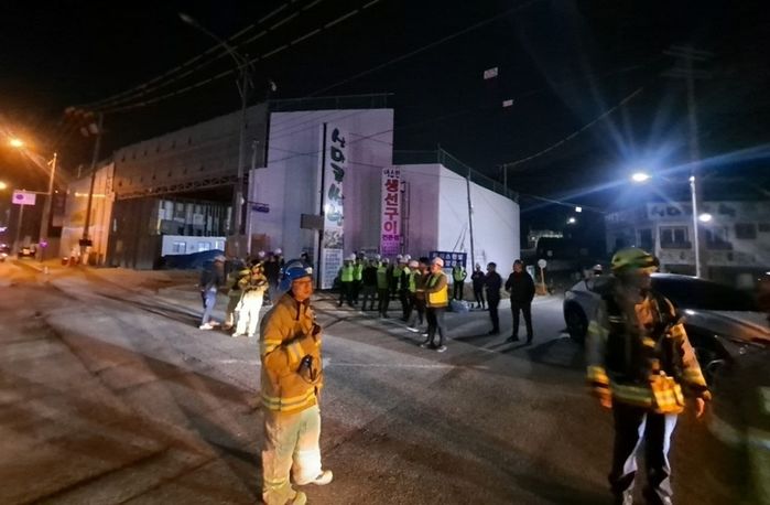 광명시 신안산선 공사 현장 ‘붕괴 위험’ 도로 통제