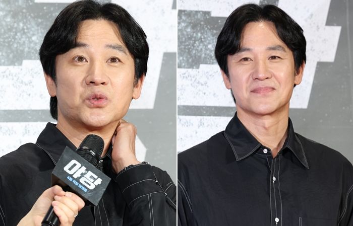 엄태웅, 공식 석상 오랜만에 얼굴 드러내... 떨리는 미소로 시사회 복귀