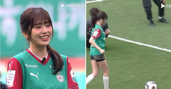 아이브 안유진, 유니폼 제대로 갖춰 입고 완벽한 ‘시축’ 선보여 (영상)