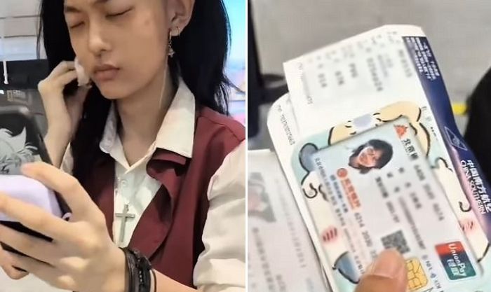 풀메이크업 하고 비행기 타려다 거부 당해... 사진처럼 보일 때까지 화장 지운 여성 (영상)
