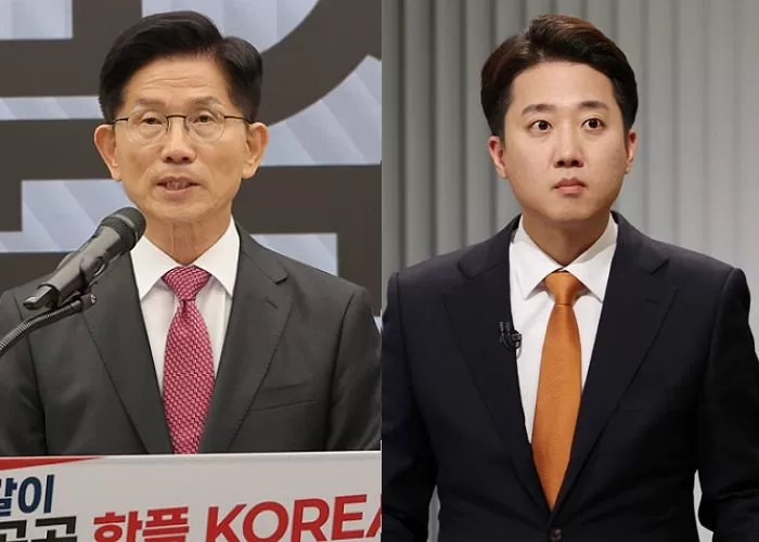 (좌)김문수 대선후보, (우)이준석 대선후보 / 뉴스1