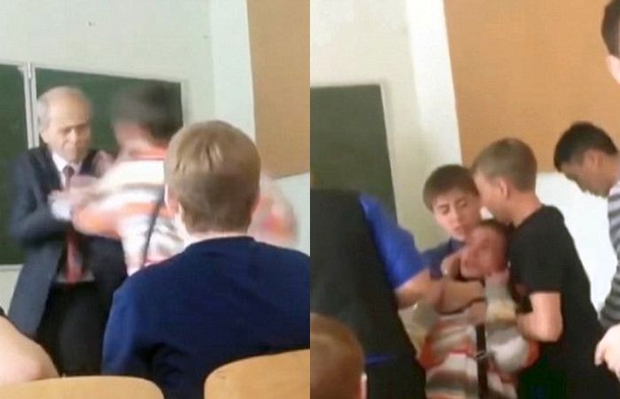 교권 추락에 재조명되고 있는 러시아 교사 폭행 사건... “반 친구들이 교사 구해” (영상)