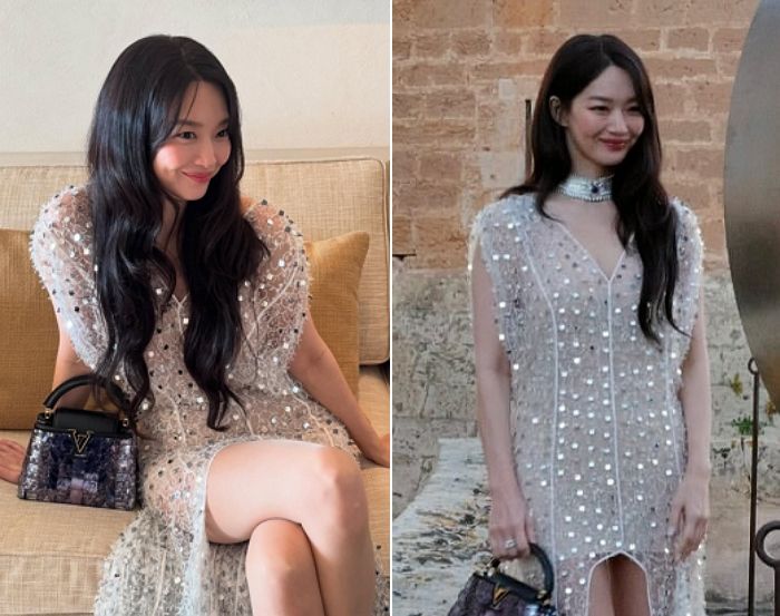 스페인서 전신 ‘시스루 드레스’ 입고 등장한 신민아, ‘여신美’ 뽐냈다