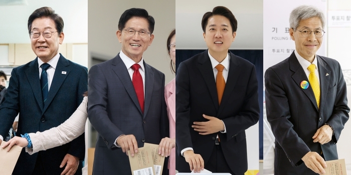 origin_사전투표하는이재명·김문수·이준석·권영국.jpg