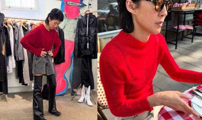 홍진경, 빨간색 의상 입은 사진 올렸다가... ‘정치색 논란’일자 게시글 삭제