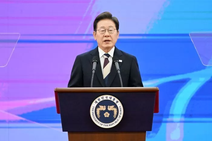 이재명 대통령이 4일 오전 서울 여의도 국회에서 제21대 대통령 취임사를 발표하고 있다. 2025.6.4/뉴스1