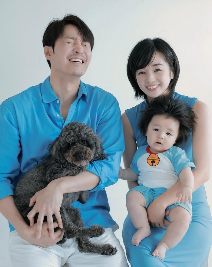 심형탁♥사야, 100일 된 아들 안고 ‘첫 가족사진’ 촬영