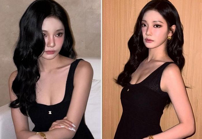 블랙 ‘샤넬 원피스’ 입은 에스파 닝닝... ‘세련+고혹’ 매력 뽐냈다