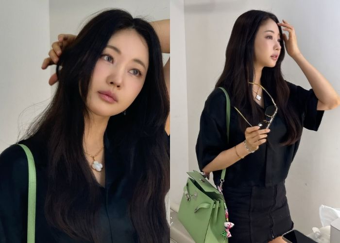 ‘47세’ 김사랑, ‘올블랙 패션 + 방부제 미모’로 근황 전해