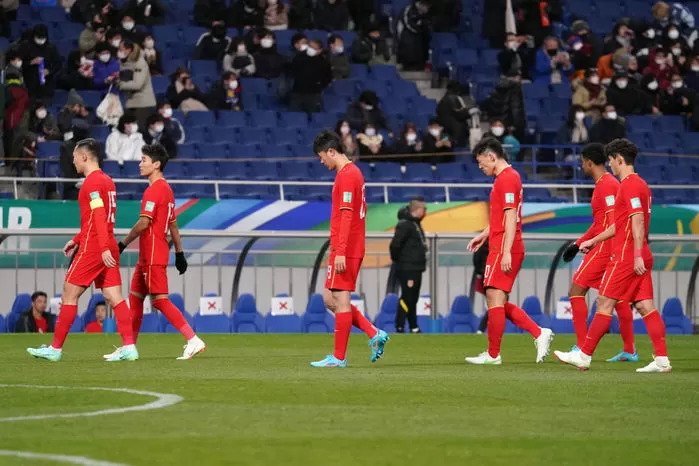 2022 카타르 월드컵 아시아 지역 최종예선 7라운드 경기서 일본에 패한 중국 / GettyimagesKorea
