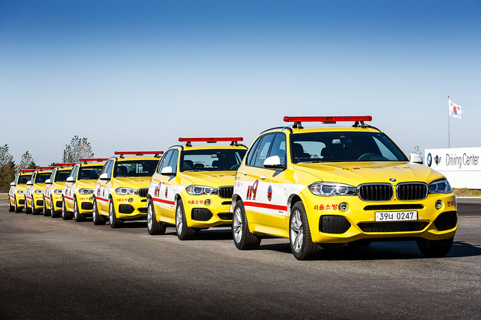 소방차량으로 ‘X5’ 7대 기증한 BMW그룹 코리아... 소모품 무상교체 ‘무기한’ 연장