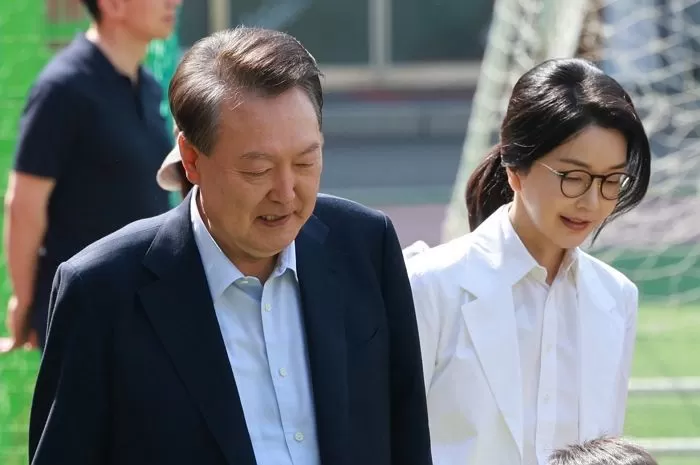 윤석열 전 대통령 부부 / 뉴스1