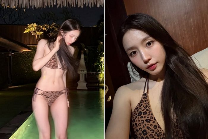 ‘정현규와 결별설’ 성해은, 야간 수영하며 과감한 비키니 선택