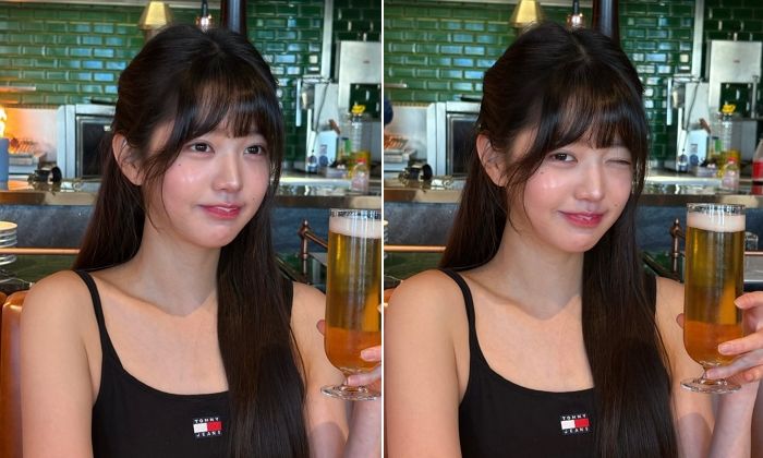 술 마시는 장원영, 진짜로 존재했습니다... 귀하디귀한 ‘음주 사진 공개’, 팬들 반응 폭발했다