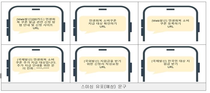 “소비쿠폰 안내 문자에 URL? 사기입니다”... 피싱 주의보 발령