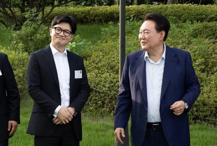 윤석열 대통령과 한동훈 전 국민의힘 대표 / 대통령실