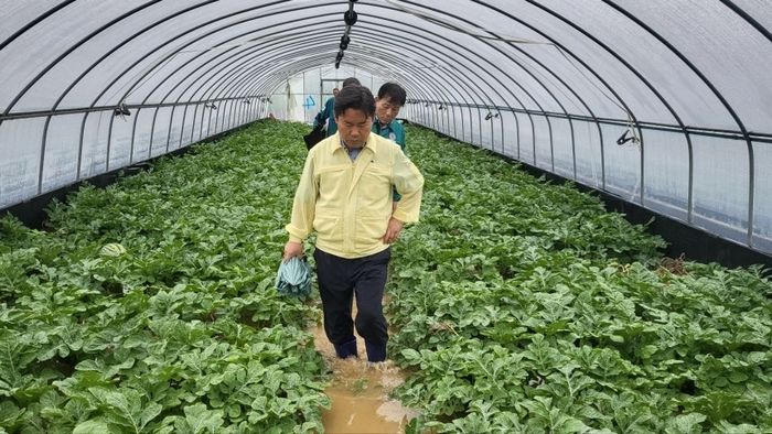 수해 현장 도움 주러 나갔다가... 뺨 맞고 폭언들은 부여군수