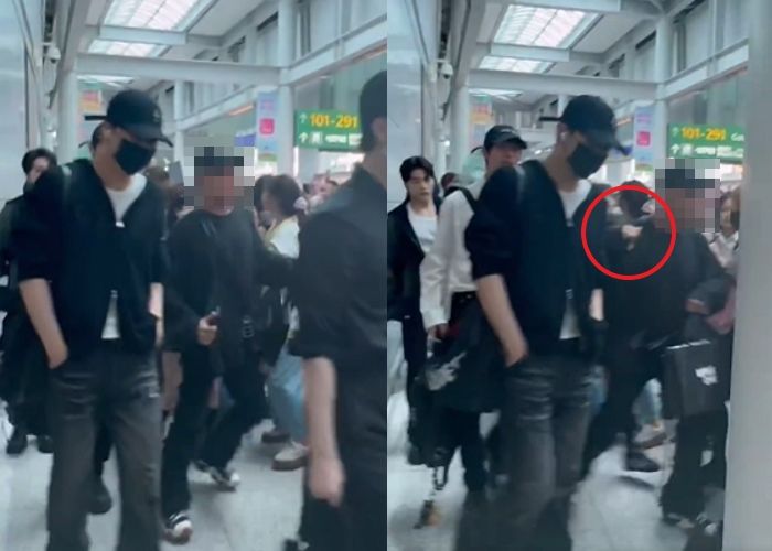‘전참시’ 출연했던 ‘제베원’ 매니저, 공항 과잉 경호 논란... “얻어맞았다”