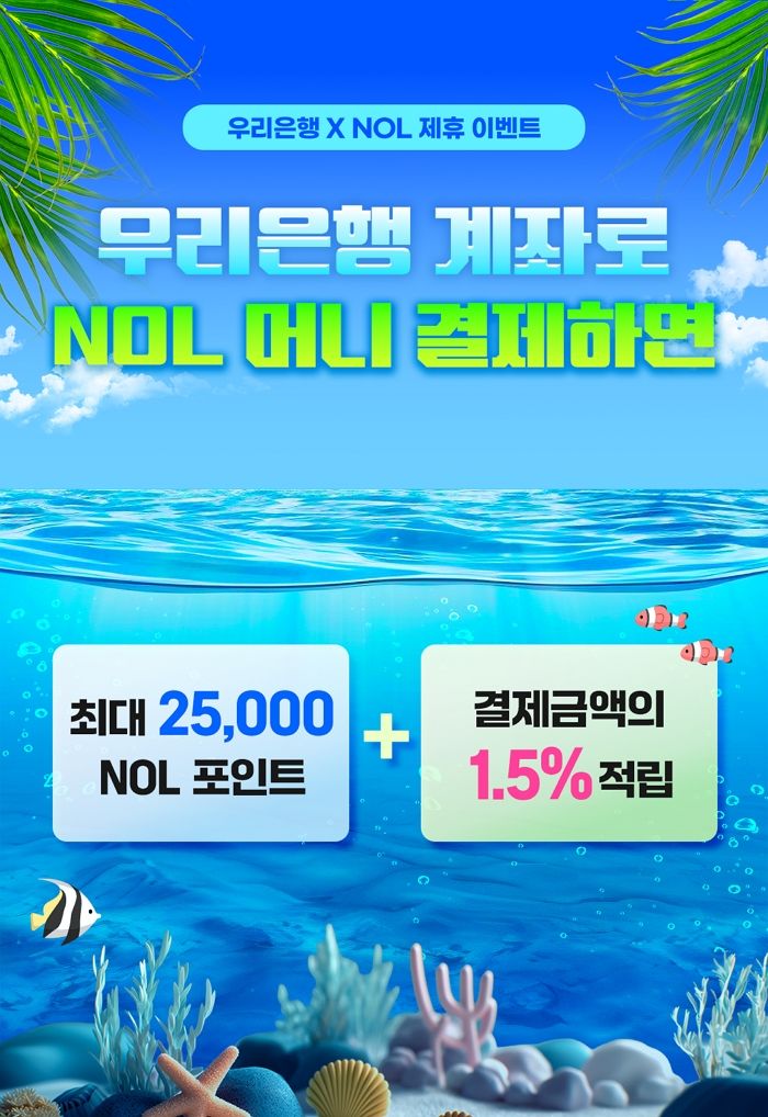 최대 2만5천 포인트 ‘꿀혜택’... 우리은행-놀유니버스가 쏜다