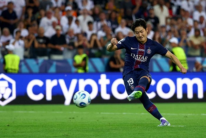 이강인, 0-2로 끌려가던 상황서 ‘시즌 첫 골’... PSG의 슈퍼컵 제패 ‘1등 공신’ 됐다